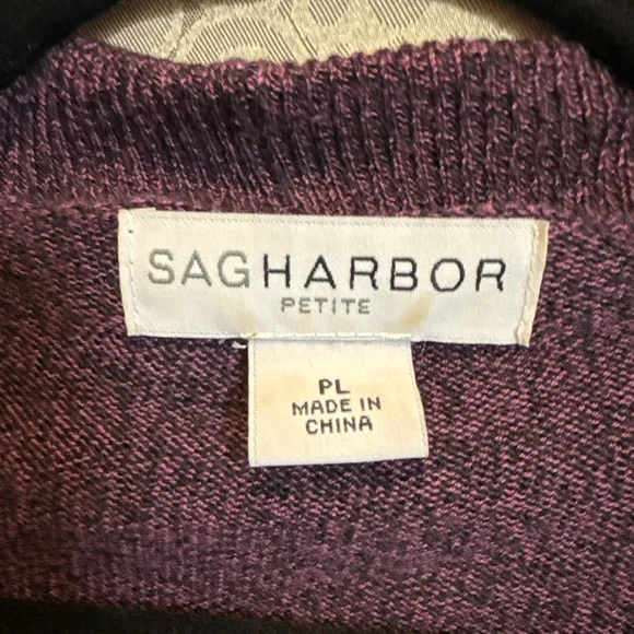 Sag Harbor Purple Cardigan with Embellishments - Picture 3 of 5